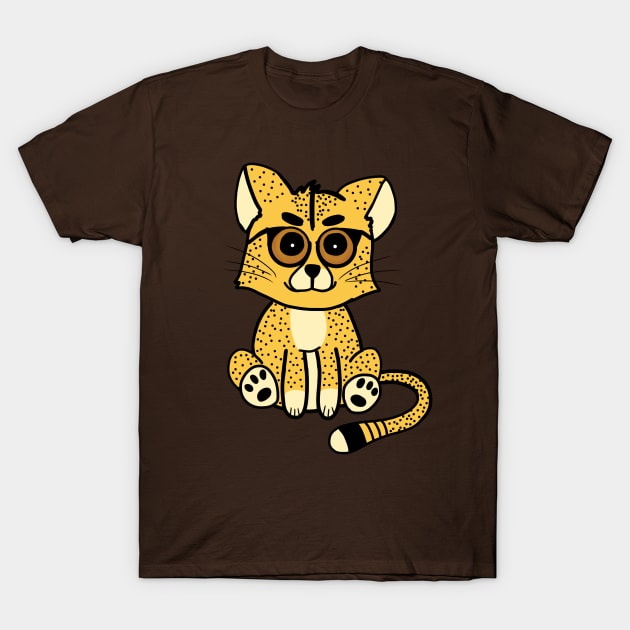 Cute Cheetah (Large Print) T-Shirt by Aeriskate